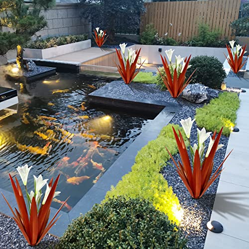 Metal Agave Plant Outdoor Decoration Lily Mexican Yard Art Garden Statue