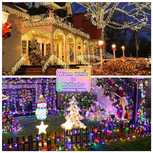 200 LED Warm White & Multicolor Color Changing String Lights (66 Foot)