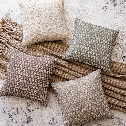 Decorative Floral Print Throw Pillow Covers 22×22 Inch