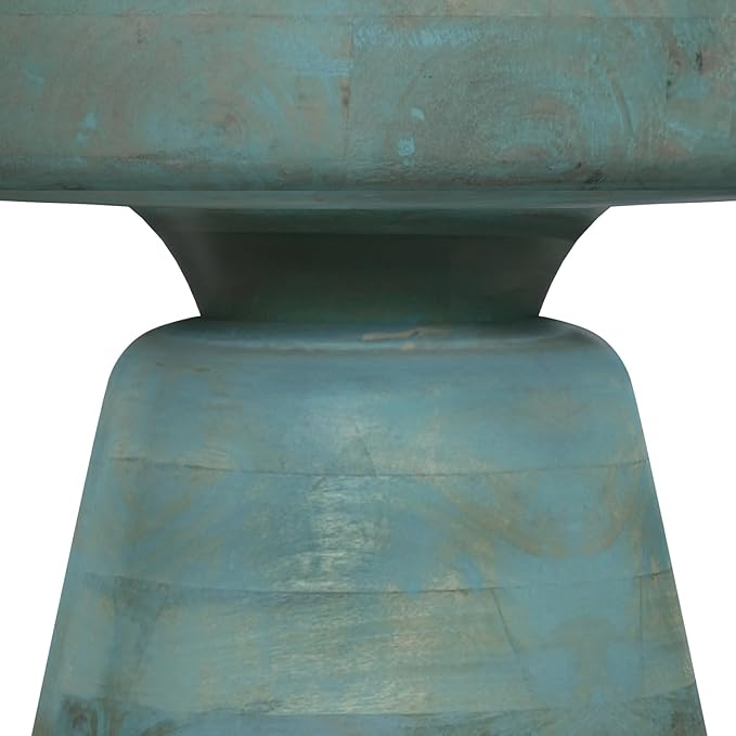SIMPLIHOME Robbie Accent Table - 16 inch Wide Solid Mango Wood End Table in Teal Wash, Boho Contemporary Rustic Side Table for Living Room or Bedroom with Multipurpose Function, Assembled