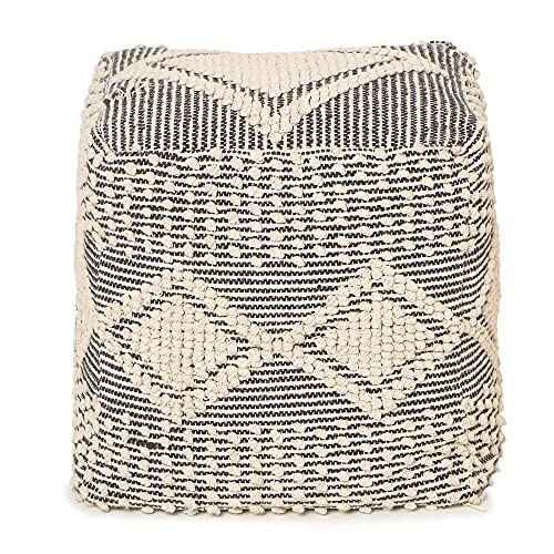 Pouf with Filler Cube Bean Bag Pouffe