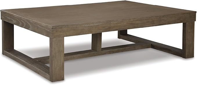 Signature Design by Ashley Cariton Contemporary Rectangular Cocktail Table, Brown