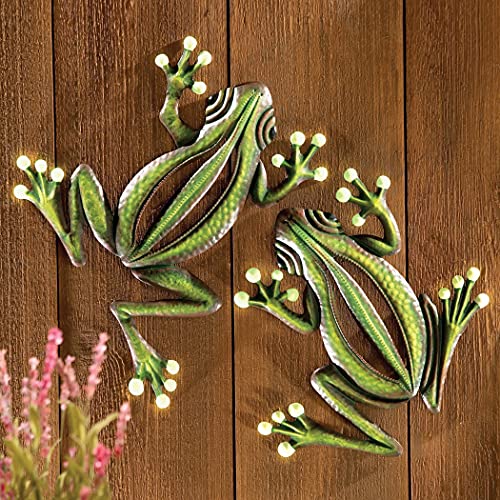 Glow in The Dark Hanging Frogs Wall Fence Tree Decor (3 Count)