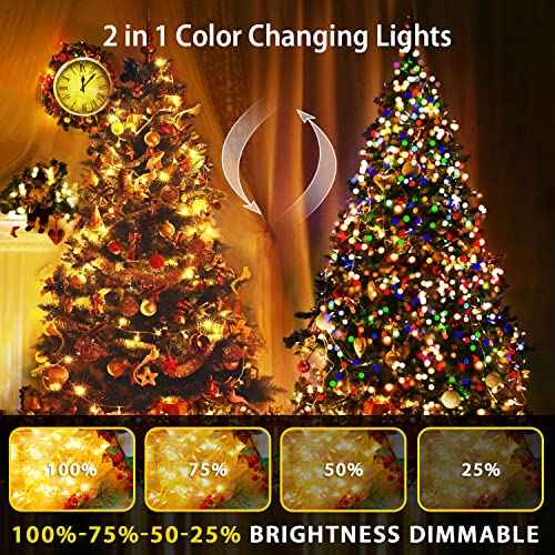 200 LED Warm White & Multicolor Color Changing String Lights (66 Foot)