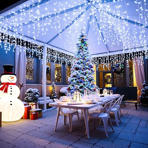 132ft Icicle Lights for Outside