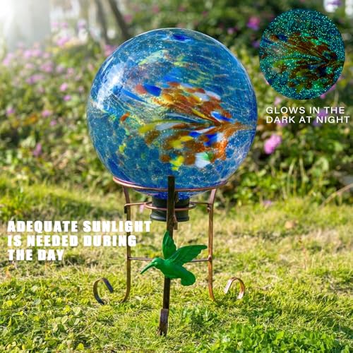 10" Diameter Garden Gazing Balls with Metal Stand for Garden