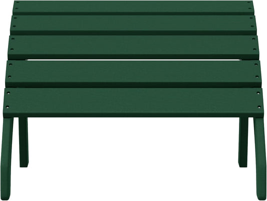 WestinTrends Dylan Outdoor Patio HDPE Adirondack Ottoman Footrest, Dark Green