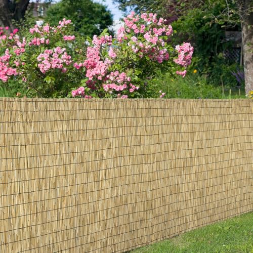 Natural 5FT X16.4FT Reed Fencing Roll Bamboo Privacy Fence Screen (82 Sq Ft)