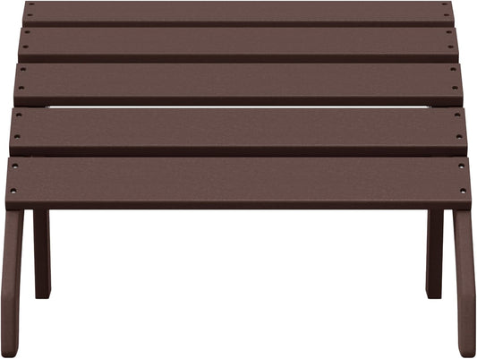 WestinTrends Dylan Outdoor Patio HDPE Adirondack Ottoman Footrest, Dark Brown