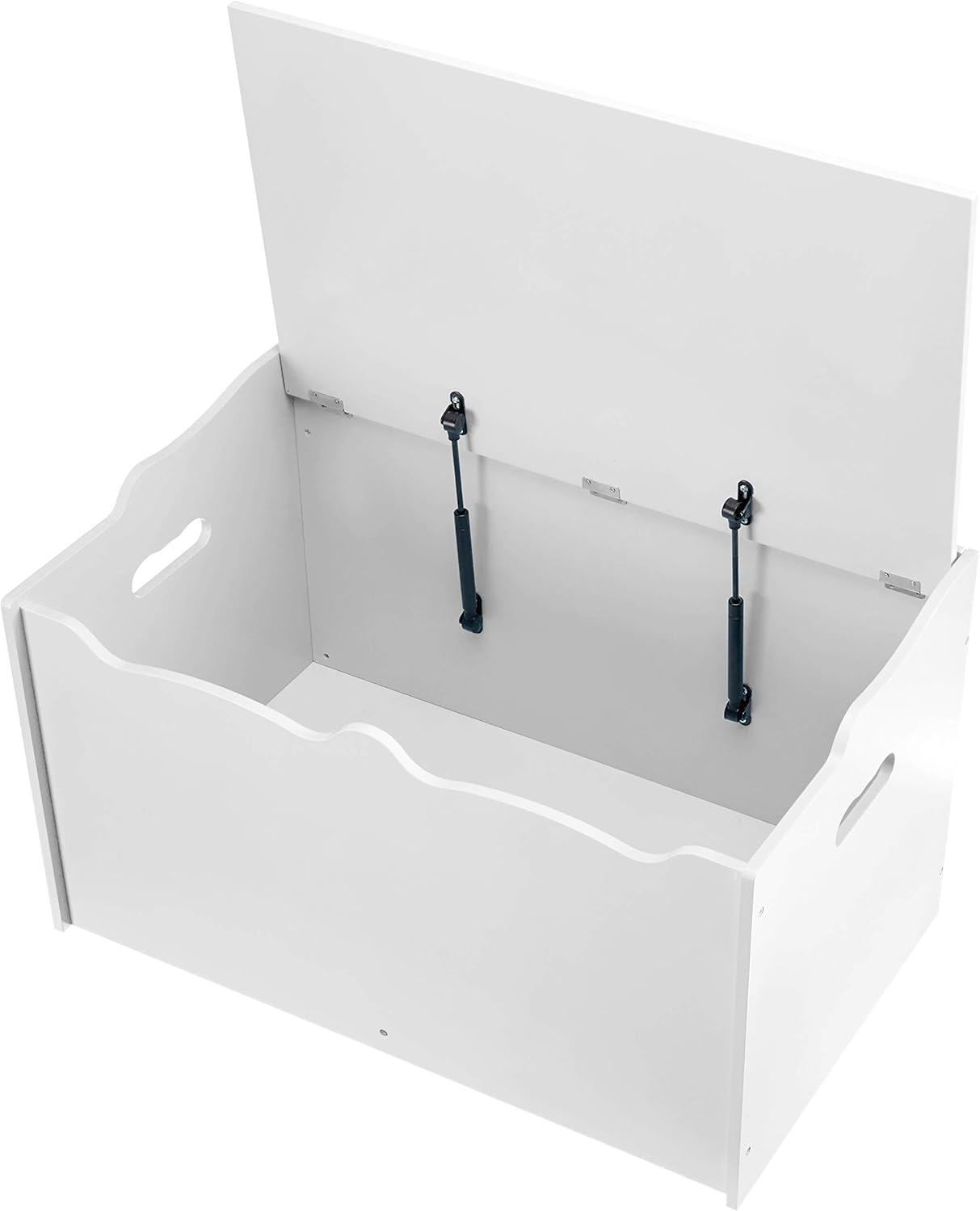 Amazon Basics Kids Toy Box, Wooden Organizer Storage Chest,White, 30" x 18" x 19"