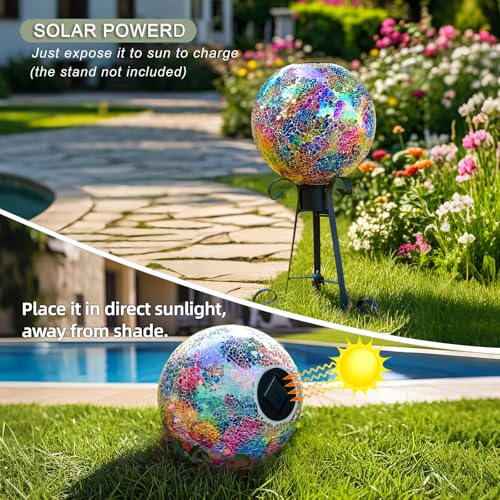 10" Mosaic Solar Gazing Ball