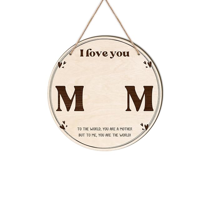 DIY Mothers Day Handprint Craft Wooden Hanging Sign, Babys First Mothers Day MOM Handprint Keepsake Gift, 1st New Mommy Mama Crafts Birthday Gifts from Kid PreK Activity, To The World You Are A Mother