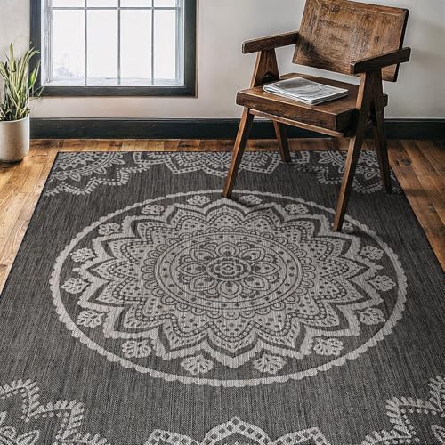 Outdoor Rug 5x7 Modern Area Rugs for Indoor and Outdoor Patios and Porches