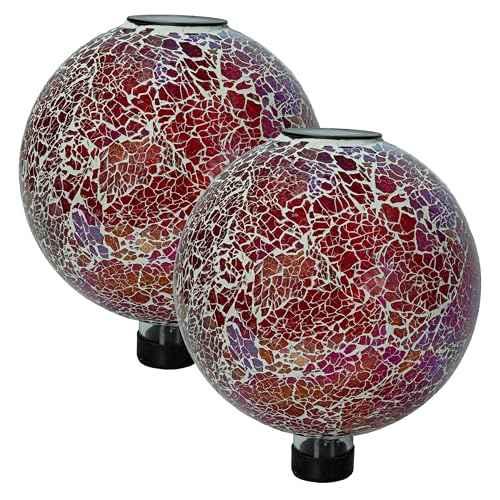 Sunnydaze Solar Gazing Ball for Garden (2 Count)
