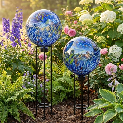 Sunnydaze 10" Glass Gazing Ball for Garden