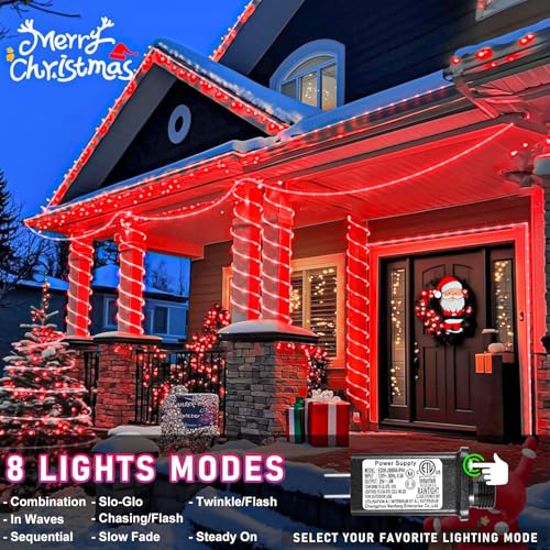 66FT 200 LED Rope Lights for Outside