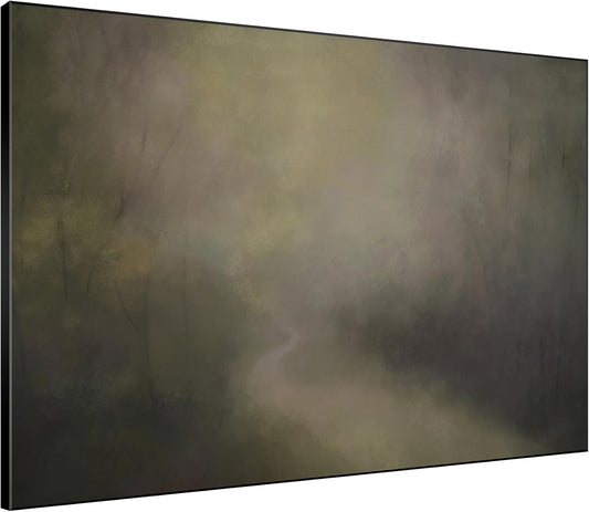 SIGNWIN 60"x72" Extra Large Framed Wall Art Muted Forest Path Soft Misty Woodland Scene Illustration for Home Living Room Bedroom Decor (Frame Assembly Required)