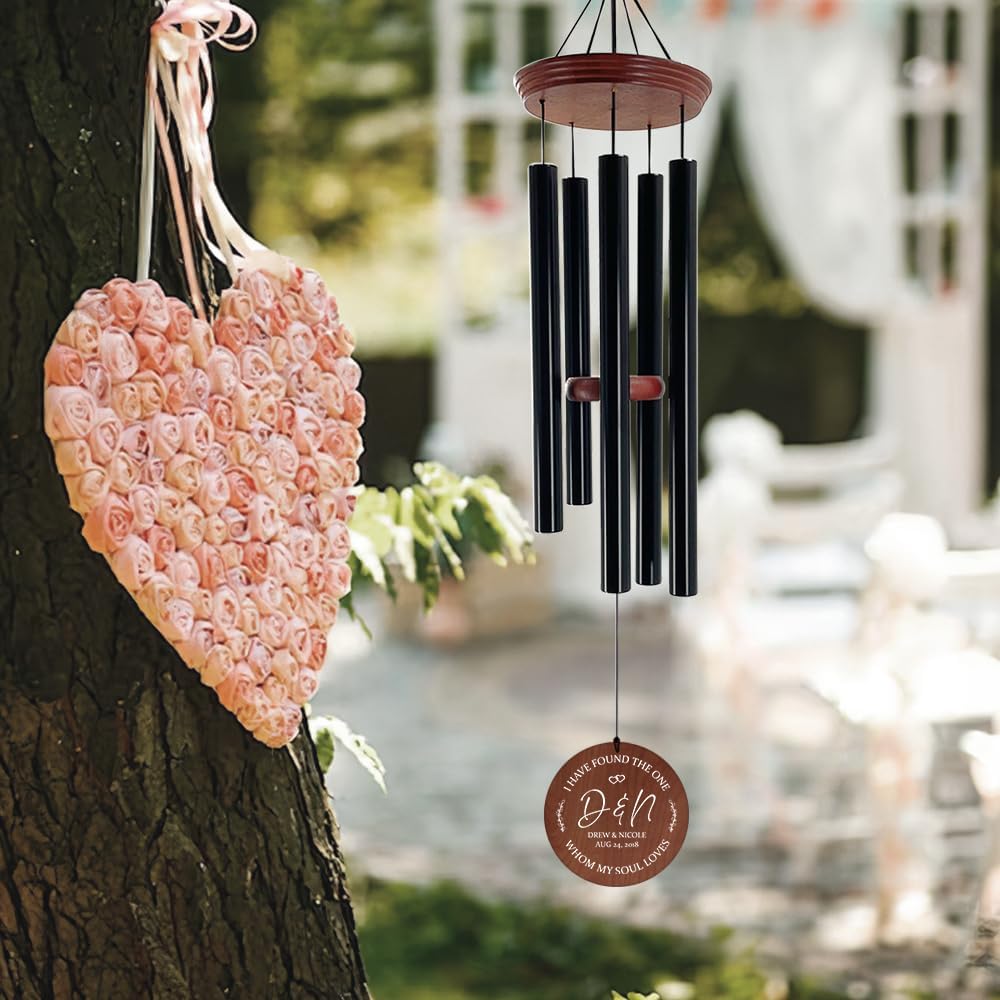ASTARIN Personalized Wind Chimes Outdoor Deep Tone,35'' Customized Memorial WindChimes for Loss of Loved One,Melody Wind Chime Unique as Sympathy Gift,Home Décor for Garden