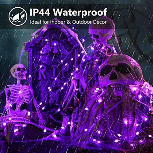 Purple Battery Halloween Fairy String Lights Remote 17.48ft 50 LED (34.96 Foot)