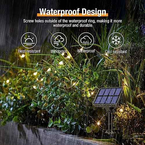 2 Pack Solar String Lights Outdoor (2 Count)