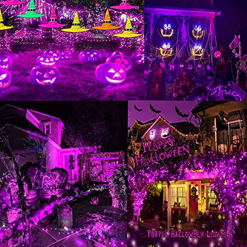 Purple Halloween Lights String Outdoor Plug In 78 FT 240 LED (33 Foot)