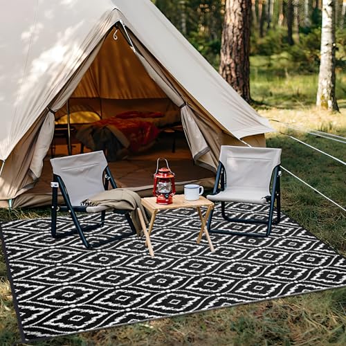 Outdoor Rug 6x9 ft Waterproof Reversible Braided Mat