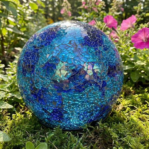 Sunnydaze 10" Mosaic Glass Gazing Ball for Garden (2 Count)