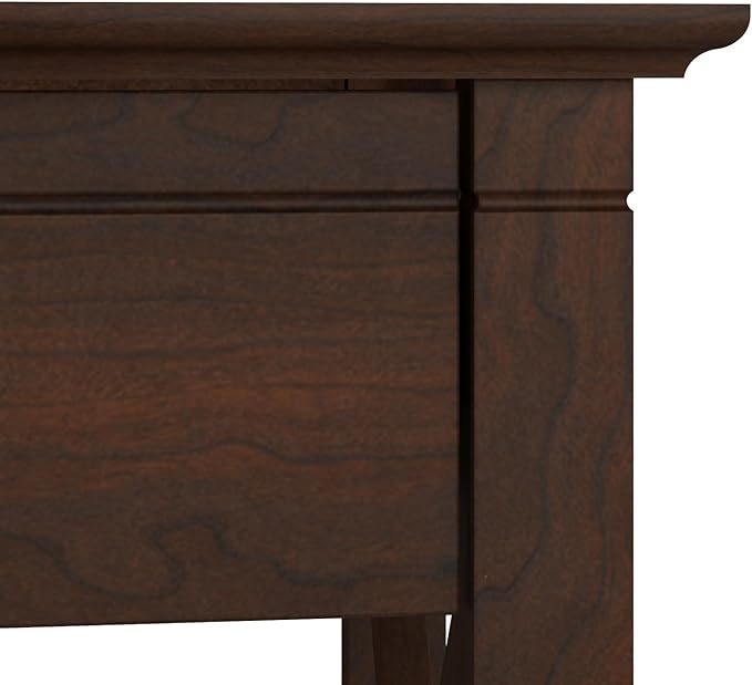Bush Home End Table with Drawer, Nightstand with Storage, Living Room and Bedroom Furniture, Key West Collection, Bing Cherry