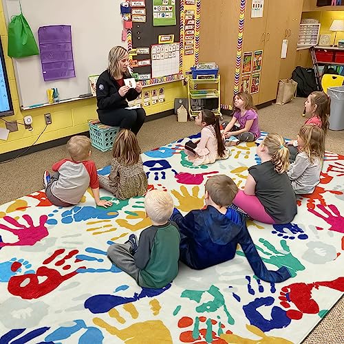Colorful Kids Rug for Playroom 8x10
