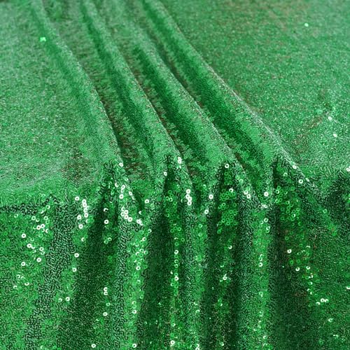 Sequin Tablecloth 60x120 Inch Dark Green Christmas Wedding Party