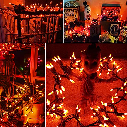 200 Count 42.6ft Orange Incandescent Indoor Halloween String Lights (42.6 Foot)