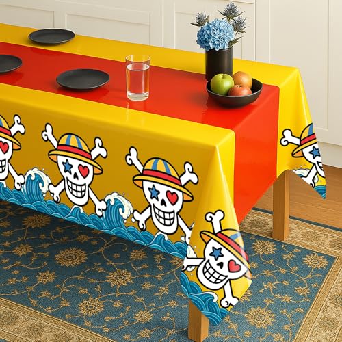 6Pcs Pirate Tablecloth Table Cover for Birthday Party Supplies Decorations (6 Count)