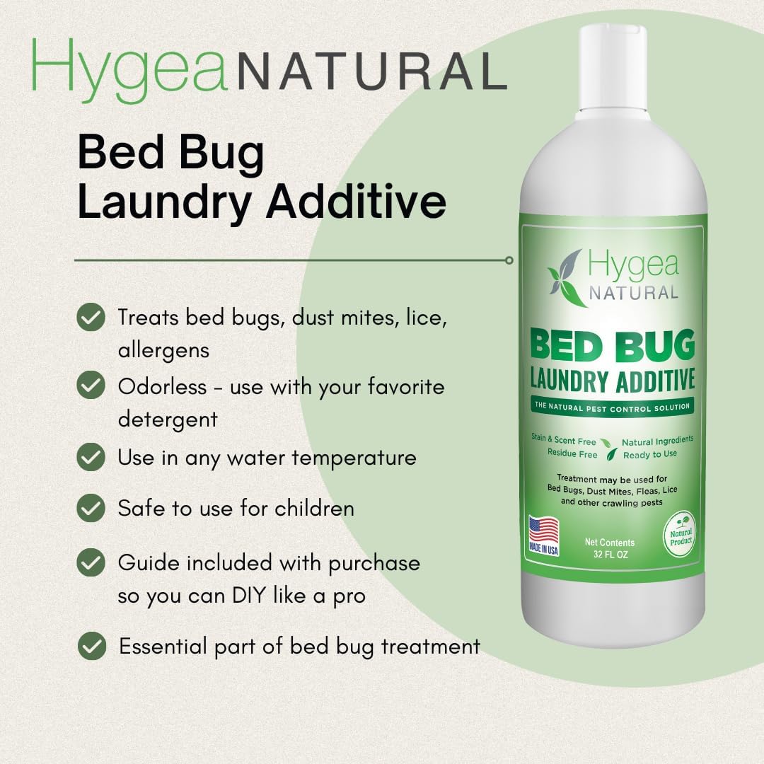 Lice and Bed Bug Laundry Additive - Environmentally Responsible, Odorless, and Stain-Free Liquid Laundry Treatment - Safe for Children and Pets - Any Water Temperature (1 Gallon) - Décor Diaries