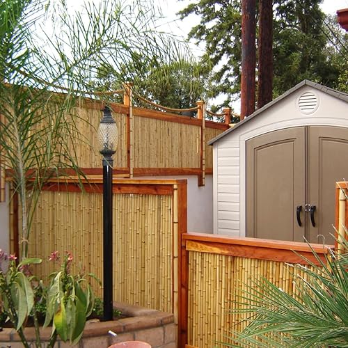 Natural Bamboo Fencing Decorative Rolled Fence Panel 1 in D x 2 ft H x 8 ft L