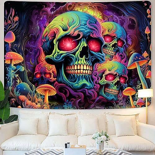 Skull Blacklight Wall Art