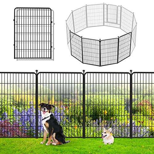 Decorative Black Metal Fence Garden Fence with Gate