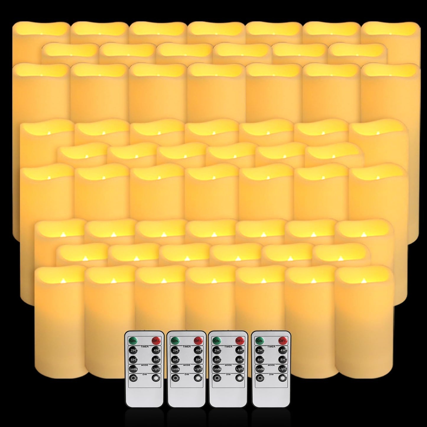 60-Pack LED Flameless Candles with Remote Control - Perfect for Home, Parties, and Special Occasions - Create a Magical Ambiance Effortlessly(Three Sizes)