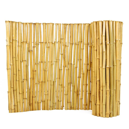 Natural Bamboo Fencing Decorative Rolled Fence Panel 1 in D x 2 ft H x 8 ft L