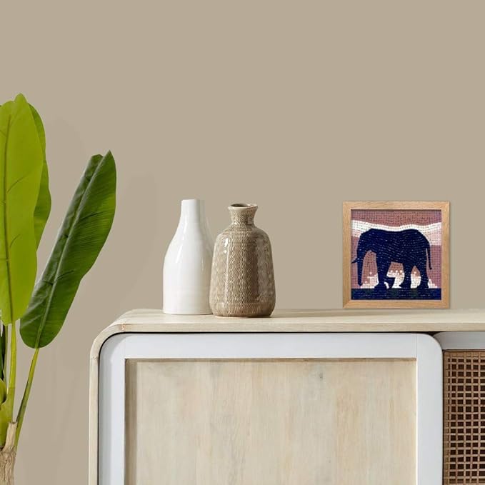ALEA Mosaic Create Unique Art with Our Micro Ceramic Tiles for Mosaics, 20cm Square, or 7 inches Elephant