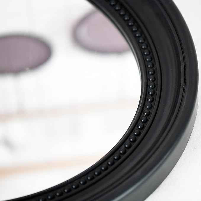 Funerom 20 x 16 inch Black Wall Mirror Oval Bathroom Mirror Bedroom Mirror