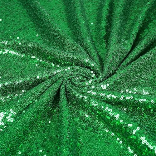 Sequin Tablecloth 60x102 Inch Green for Wedding Party