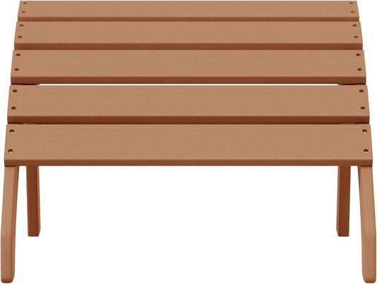 WestinTrends Dylan Outdoor Patio HDPE Adirondack Ottoman Footrest, Teak