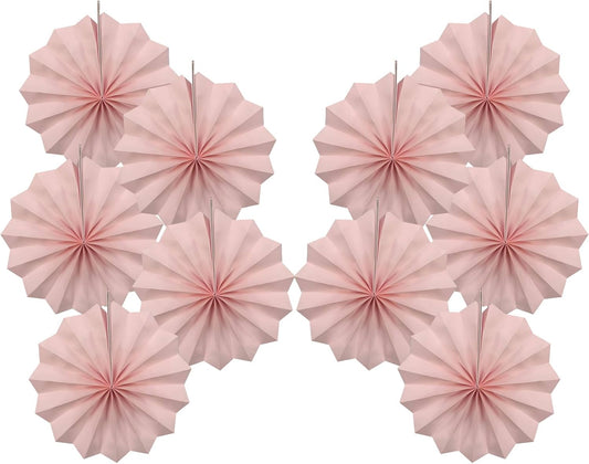 Pink Birthday Decorations,DIY Pink Paper Fans Hanging Decoration ,Party Supplies Party Fans 8in, Pink Christmas,Wedding Graduation Events Accessories 30 Color DIY Set (Baby Pink)