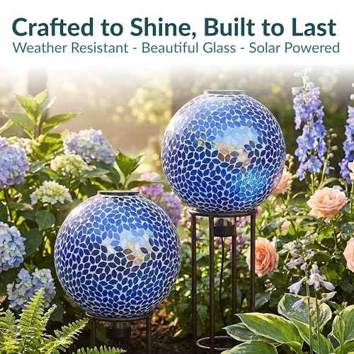 Sunnydaze Solar Gazing Ball for Garden (2 Count)