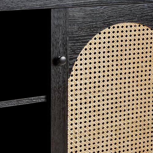 Sasha 2 Door Sideboard Buffet with Arched Rattan Panels