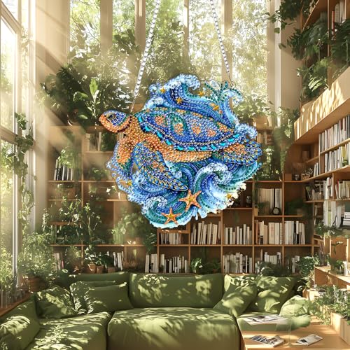DIY Turtle Starfish Diamond Painting Hanging Ornament