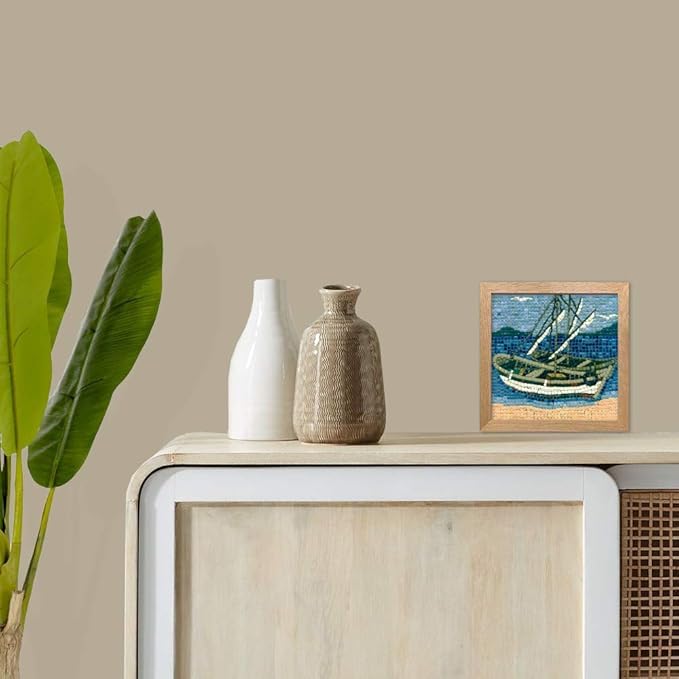 Complete Mosaic Kits for Adults: Unleash Your Creativity, Square 7inch or 20cm, Small Boat