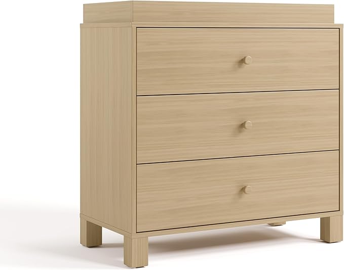 Storkcraft California 3-Drawer Chest with Removable Changing Topper (Driftwood) – GREENGUARD Gold Certified, Interlocking Drawer System, Pre-Installed Tracks, Easy Assembly