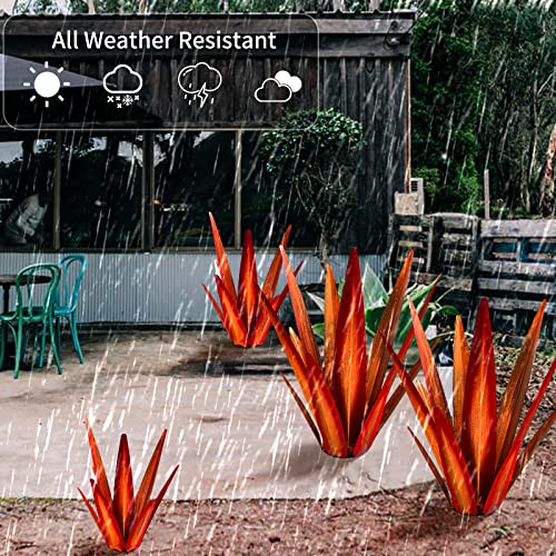 24" Metal Agave Plant Outdoor Decor