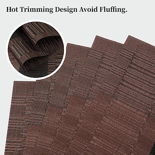 Brown with Black Striped Placemats Set of 4 (4 Count)